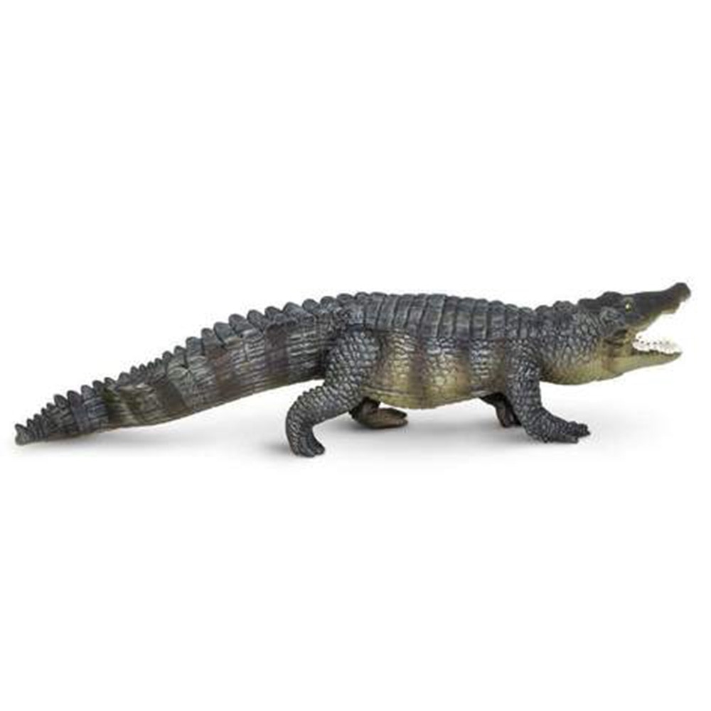 Safari, Toys & Figurines, Gifts, Kids, Resin Animal, Saltwater Crocodile, 12"x2.5", 142700